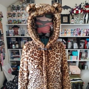 Leopard print coat